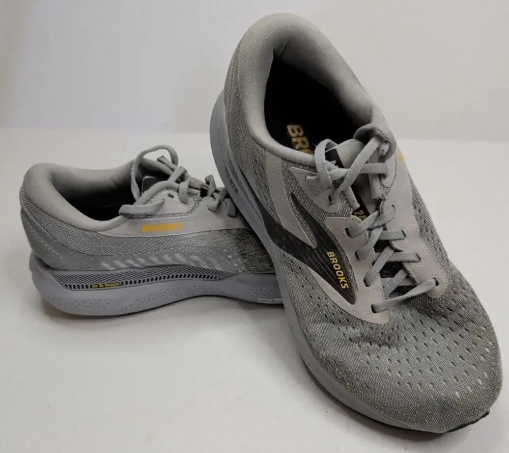 Brooks Adrenaline 24 GTS Men's Alloy/White/Gold Fusion size 9 Extra Wide 4E